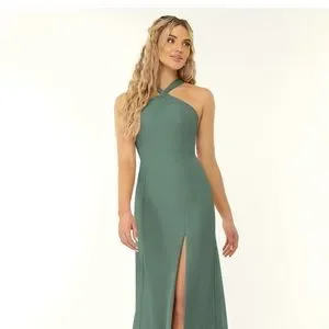 dusty blue mismatched bridesmaid dresses Chicsew Mismatched Dusty Blue Satin Long Bridesmaid Dresses Sexy Side Split Mermaid / Mix and Match Bridesmaid dresses, Dusty-Blue / B